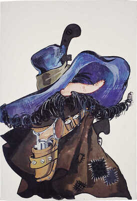 Неизвестный художник. Второй разбойник - эскиз куклы к спектаклю «Милое мое привидение» по одноименной лирической сказке Кима Мешкова